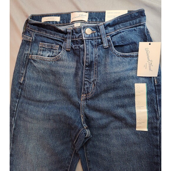 Women's Universal Thread High Rise Flare Jeans 2R Blue - Picture 3 of 6